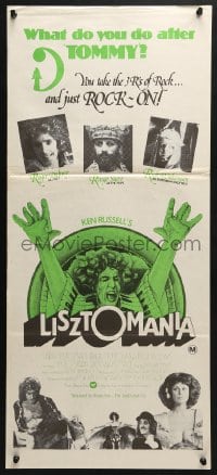 4c679 LISZTOMANIA Aust daybill 1975 Ken Russell directed, Roger Daltrey, you just rock on!