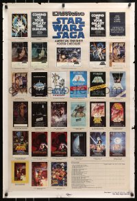 4z911 STAR WARS CHECKLIST 2-sided Kilian 1sh 1985 great images of U.S. posters!