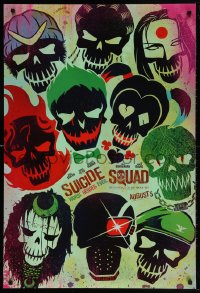 4z918 SUICIDE SQUAD teaser DS 1sh 2016 Smith, Leto as the Joker, Robbie, Kinnaman, cool art!