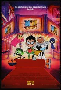 4z926 TEEN TITANS GO! TO THE MOVIES advance DS 1sh 2018 hero movie to end all super hero movies!