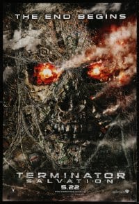 4z930 TERMINATOR SALVATION teaser DS 1sh 2009 05.22 style, Christian Bale, the end begins!