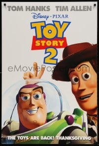 4z945 TOY STORY 2 advance DS 1sh 1999 Woody, Buzz Lightyear, Disney and Pixar animated sequel!