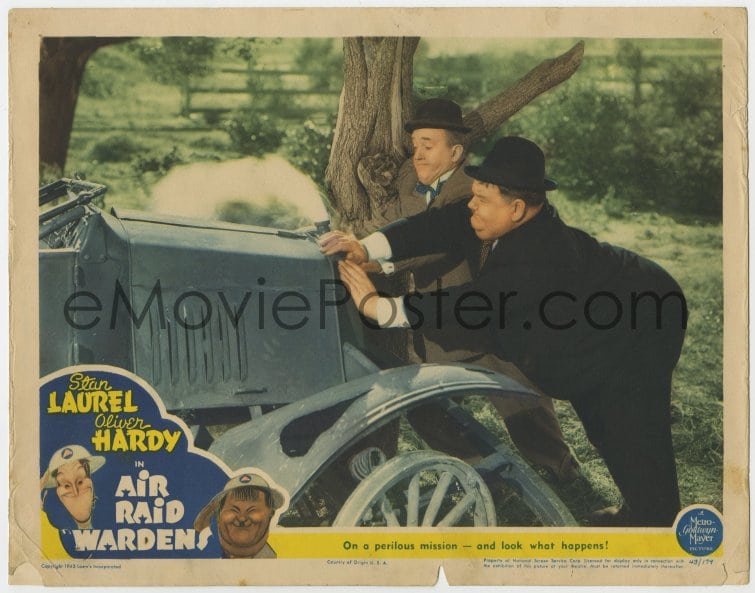 eMoviePoster.com: 5b159 AIR RAID WARDENS LC 1943 Stan Laurel & Oliver ...