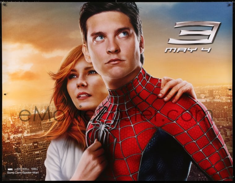 : 5c303 SPIDER-MAN 3 2-sided 46x60 special poster 2007 Sam  Raimi, Tobey Maguire, Kirsten Dunst