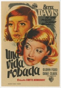 5d884 STOLEN LIFE Spanish herald 1948 different Ramon of Bette Davis as identical twins!