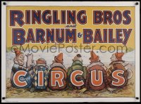 5g228 RINGLING BROS & BARNUM & BAILEY CIRCUS 25x34 commercial poster 1970s clowns, pig!