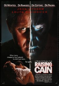 5g854 RAISING CAIN DS 1sh 1992 John Lithgow's personality split when his wife cheated, Brian De Palma