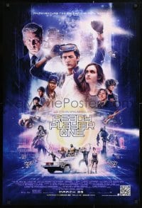 5g860 READY PLAYER ONE advance DS 1sh 2018 Steven Spielberg, cast montage by Paul Shipper!