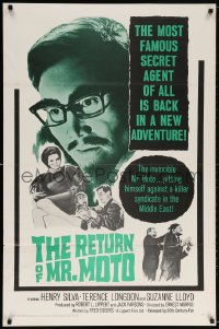 5g864 RETURN OF MR. MOTO 1sh 1965 Asian detective Henry Silva is now the famous secret agent!