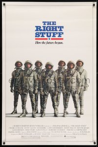 5g870 RIGHT STUFF advance 1sh 1983 great line up of the first NASA astronauts all suited up!