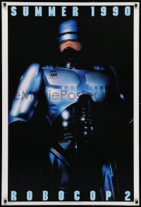 5g872 ROBOCOP 2 printer's test teaser DS 1sh 1990 policeman Peter Weller, sci-fi sequel!