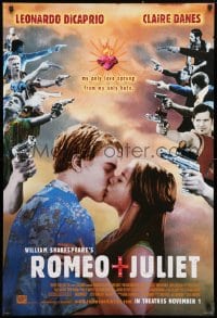 5g874 ROMEO & JULIET style B advance DS 1sh 1996 Leonardo DiCaprio & Claire Danes!