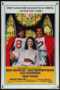 5g882 SEMI-TOUGH advance 1sh 1977 Jill Clayburgh between Burt Reynolds & Kris Kristofferson!