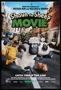 5g889 SHAUN THE SHEEP MOVIE advance DS 1sh 2015 catch them if ewe can, wacky image!