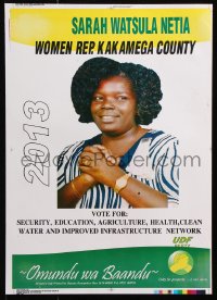 5g461 SARAH WATSULA NETIA 13x17 Kenyan special poster 2013 please vote for her!