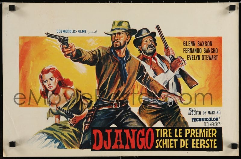 eMoviePoster.com: 5y297 DJANGO SHOOTS FIRST Belgian 1966 Django Spara ...