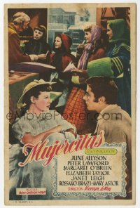 7a602 LITTLE WOMEN Spanish herald 1951 June Allyson, Elizabeth Taylor, Peter Lawford, Janet Leigh