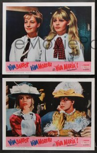 7c307 VIVA MARIA 8 LCs 1965 Louis Malle, sexiest French babes Brigitte Bardot & Jeanne Moreau!