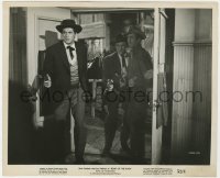 7f174 BEND OF THE RIVER 8x10 still 1952 James Stewart, Arthur Kennedy & Rock Hudson w/ guns drawn!