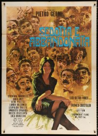 7t626 SEDUCED & ABANDONED Italian 1p 1964 Sedotta e Abbandonata, Stefania Sandrelli, art by Iaia!