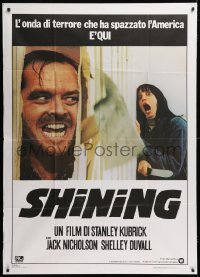 7t618 SHINING Italian 1p 1980 Stephen King & Stanley Kubrick horror masterpiece, Jack Nicholson!