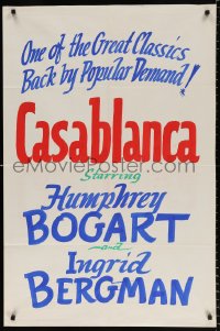 7z331 CASABLANCA 27x41 hand-painted special poster 1950s-1960s Humphrey Bogart, Bergman, Curtiz!