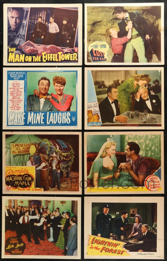 8d202 LOT OF 37 1940S LOBBY CARDS 1940s Great Scenes From A Variety Of ...