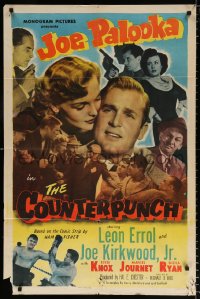 8f541 JOE PALOOKA IN THE COUNTERPUNCH 1sh 1949 boxer Joe Kirkwood Jr., sexy Elyse Knox, Leon Errol!