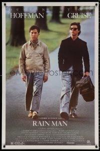 8k864 RAIN MAN 1sh 1988 Tom Cruise & autistic Dustin Hoffman, directed by Barry Levinson!