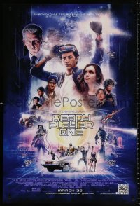 8k870 READY PLAYER ONE advance DS 1sh 2018 Steven Spielberg, cast montage by Paul Shipper!