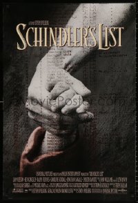 8k888 SCHINDLER'S LIST int'l DS 1sh 1993 Steven Spielberg World War II classic, Best Picture!