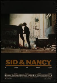 8k899 SID & NANCY foil 1sh 1986 Gary Oldman & Chloe Webb, punk rock, directed by Alex Cox!