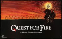 8k462 QUEST FOR FIRE 25x40 special poster 1982 Rae Dawn Chong, great artwork of cave men!