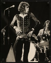 8k350 ROLLING STONES 16x20 music poster 1972 image of Mick Jagger and the band on stage!