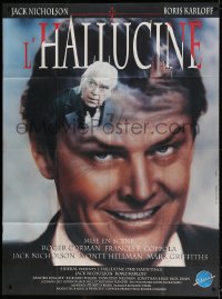 9f945 TERROR French 1p 1991 different deceptive image of older Jack Nicholson & Boris Karloff!