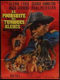 9f953 TIME FOR KILLING French 1p 1967 different Jean Mascii art of Glenn Ford & George Hamilton!