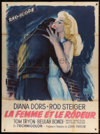 9f967 UNHOLY WIFE French 1p 1957 different art of sexy bad girl Diana Dors by Roger Soubie!