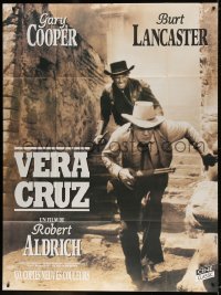 9f971 VERA CRUZ French 1p R2000s different close up of cowboys Gary Cooper & Burt Lancaster!