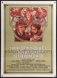 9f505 SEVEN-PER-CENT SOLUTION Italian 1p 1976 Alan Arkin, Robert Duvall, Redgrave, Struzan art!