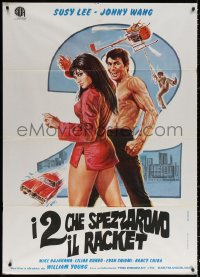 9f507 SISTER STREET FIGHTER Italian 1p 1976 different art of sexy Etsuko Shihomi & Sonny Chiba!