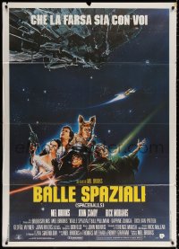 9f511 SPACEBALLS Italian 1p 1987 Mel Brooks Star Wars spoof, Alvin art of Candy, Pullman & cast!