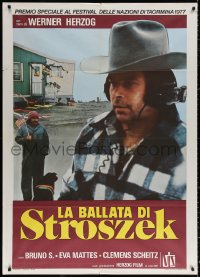 9f515 STROSZEK: A BALLAD Italian 1p 1977 Werner Herzog, great image of Bruno Schleinstein!