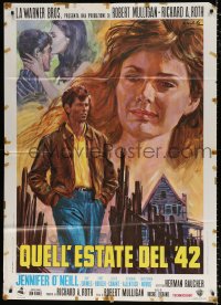 9f516 SUMMER OF '42 Italian 1p 1971 different Ciriello art of Jennifer O'Neill & Gary Grimes!