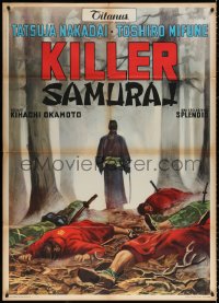 9f518 SWORD OF DOOM Italian 1p 1968 Okamoto's Dai-bosatu toge, different Killer Samurai artwork