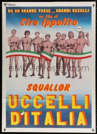 9f539 UCCELLI D'ITALIA Italian 1p 1984 wacky art of 8 naked members of Squallor comedy group!