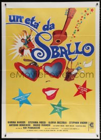 9f540 UN'ETA DA SBALLO Italian 1p 1983 Tarantelli art of dancing couple, heart sunglasses & guitar!