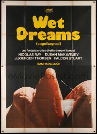 9f296 WET DREAMS Italian 2p 1975 sexploitation directed by Nicholas Ray & more, super sexy c/u!