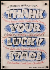 9f174 THANK YOUR LUCKY STARS pressbook 1943 Errol Flynn, Humphrey Bogart, Bette Davis & more!