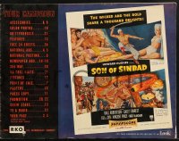 9f171 SON OF SINBAD pressbook 1955 Howard Hughes, great images of super sexy harem women!