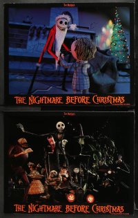 9g266 NIGHTMARE BEFORE CHRISTMAS 8 LCs 1993 Tim Burton, Disney, great Halloween horror images!